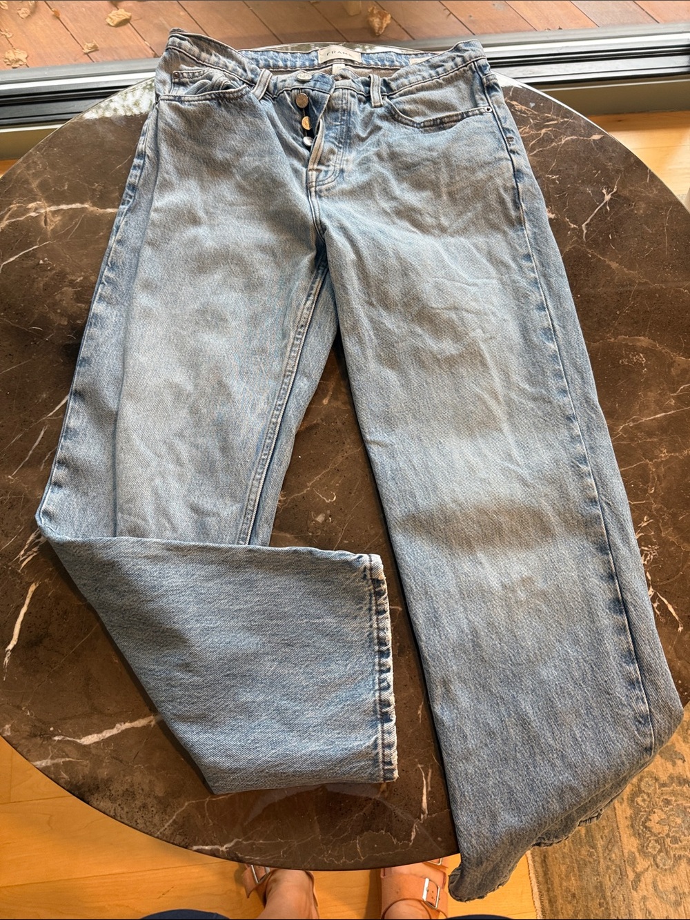 Frame “Slouchy Straight” light blue jeans - 26